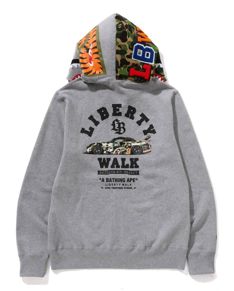 A BATHNIG APE Men's BAPE x LIBERTY WALK LBWK SHARK FULL ZIP A BATHNIG APE Men's BAPE x LIBERTY WALK LBWK SHARK FULL ZIP