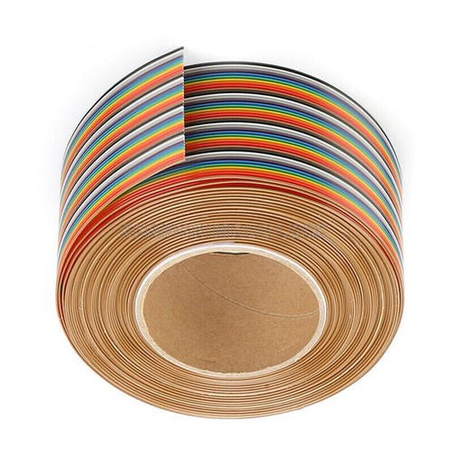 1M 3.3ft 40 Way 40 pin Flat Color Rainbow Ribbon IDC Cable Wire Rainbow Cable - Bild 2 von 5