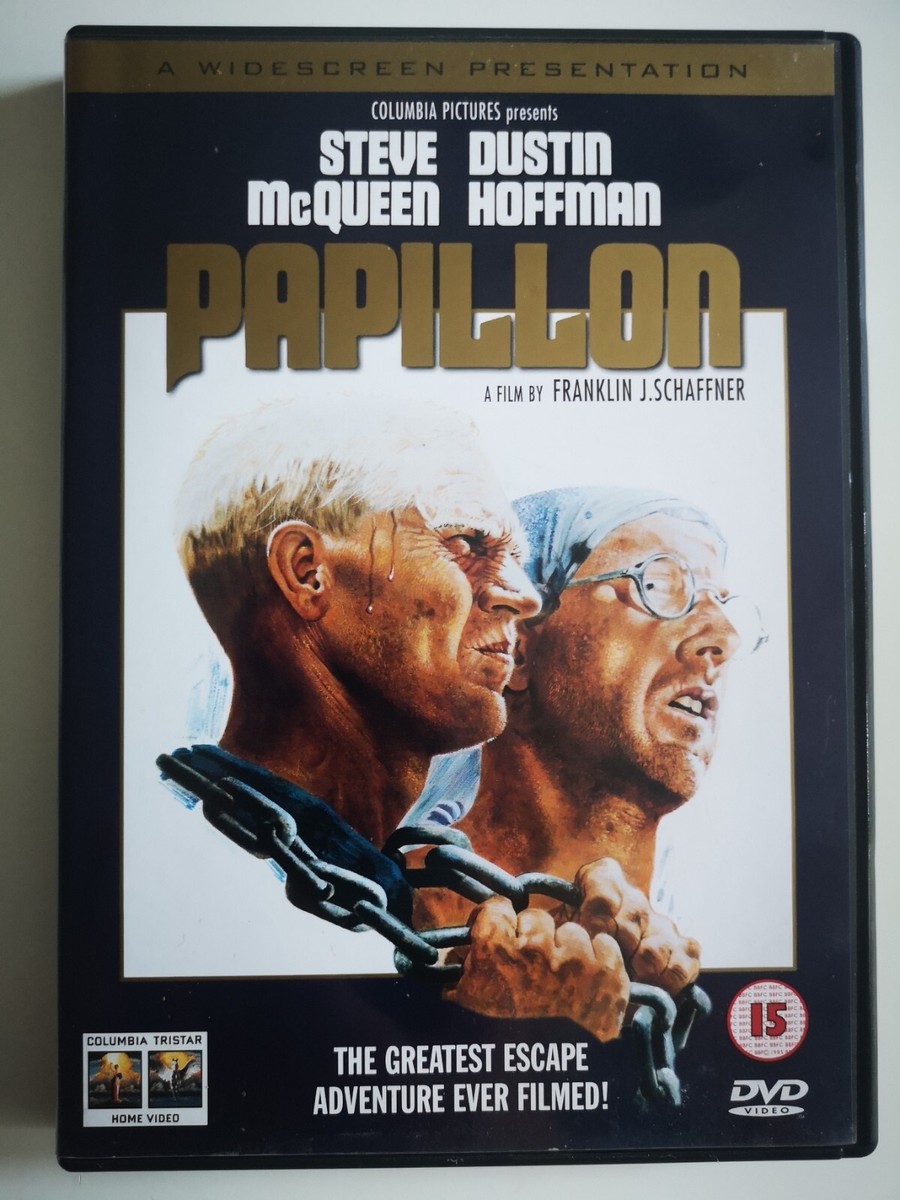PAPILLON DVD Steve McQueen & Dustin Hoffman, REGION 2, PAL