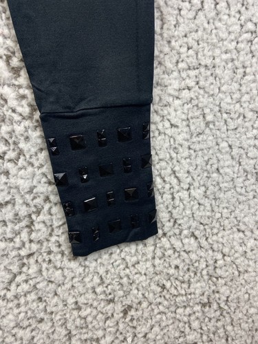 Romeo & Juliet Couture black leggings with beaded ankle accent women's size M - Picture 4 of 9