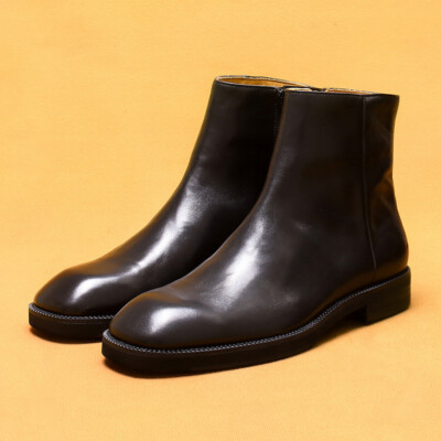 靴 vintage square toe leather shoes Vintage Men Brown Leather Shoes Lace up Oxford Square Toes