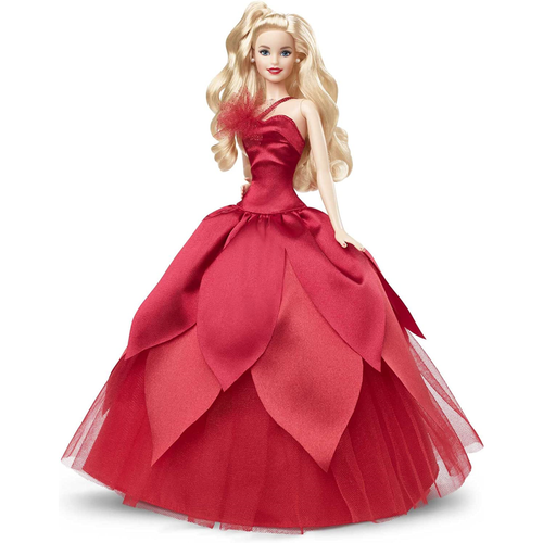 Barbie Signature 2022 Holiday Barbie Doll with Blonde Hair New Mattel - Bild 5 von 6