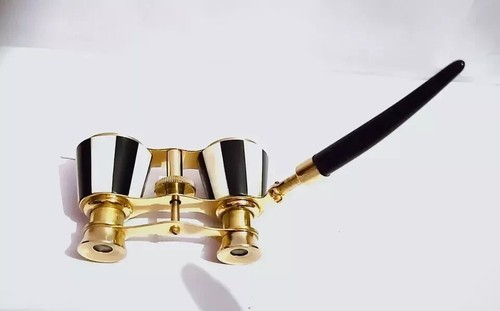 Antique Brass Opera Glasses Binocular Mother of Pearl & Fittings France - Picture 8 of 9