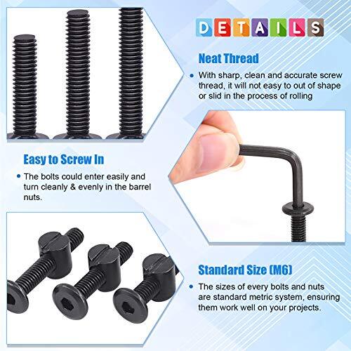 141pcs Baby Bed Crib Screws Hardware Replacement Kit M6x15/ 25/35/ 45/55/ 65/ 75 - Picture 4 of 7