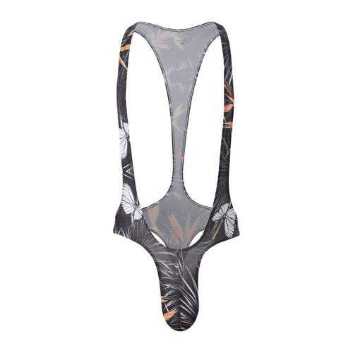 Sexy Hombres Estampado Jockstrap Body Tanga Ropa Interior Lucha Singlet Body Shapers - Imagen 29 de 36