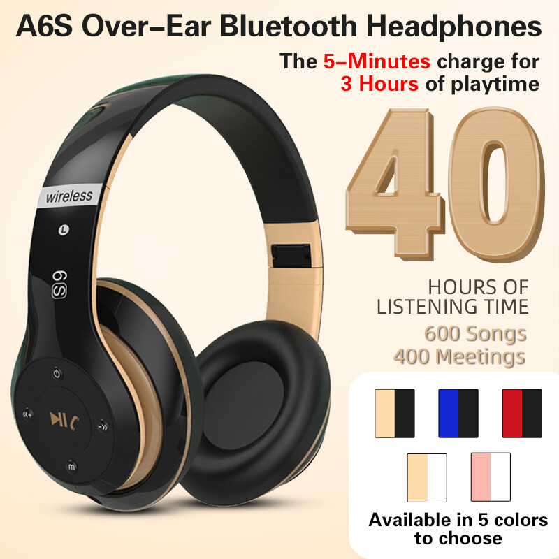 Bluetooth 5.0 Wireless Headphones Noise Cancelling Stereo Earphones Ear Headset