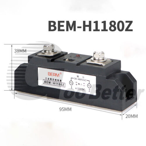 Industrial Solid State Relays Module DC- AC 4-32VDC to 30-480VAC 60 80 100A-500A - Picture 17 of 28