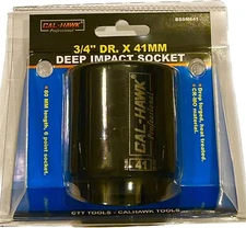 New 3/4" Inch Drive x 41mm DEEP IMPACT SOCKET 6 POINT 3” Long Metric