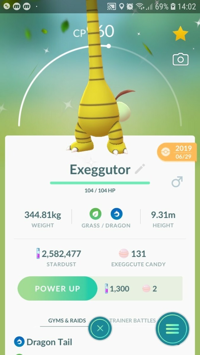 Pokemon Shiny Alolan Exeggutor Go | eBay