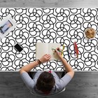 Black and white wheels Desk Top Mat Pad Protector for Home Keyboard 120x60