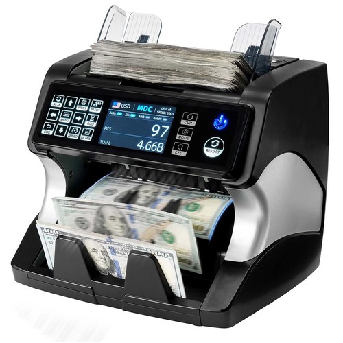 MUNBYN Bank Grade Mixed Money Counter Counterfeit Detection Bill Value Counter - Picture 8 of 9