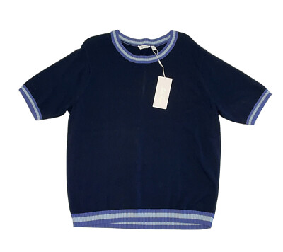 RTLS $60 LADY HAGEN NAVY GOLF SHORT SLEEVE SWEATER SZ XL