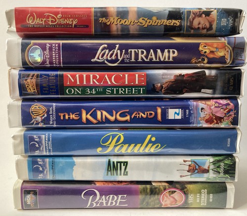 Family Classics 7 VHS Lot Video Tape Disney Animated Lady And The Tramp Babe