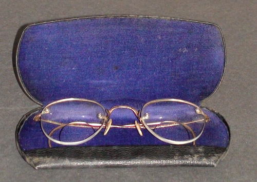 Gafas antiguas sin montura bifocales llenas de oro de 12 quilates con estuche - Imagen 11 de 15