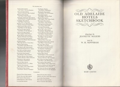 OLD ADELAIDE HILLS SKETCHBOOK , JEANETTE MCLEOD & W H NEWNHAM