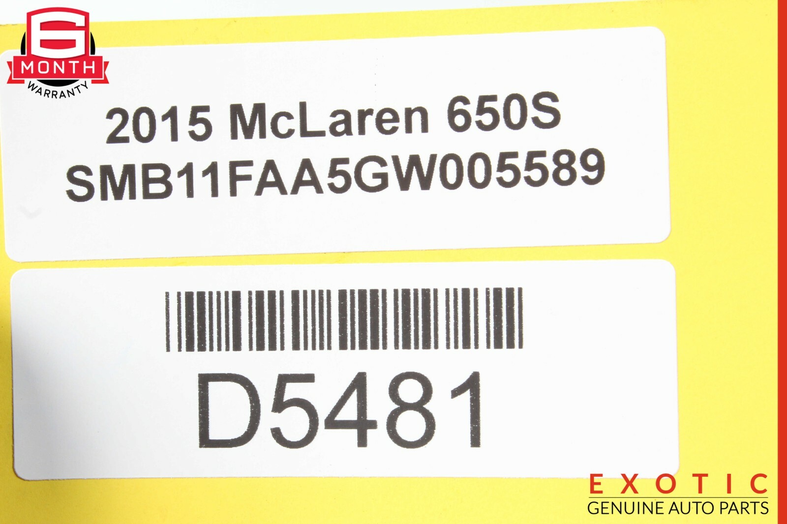 15-17 McLaren 650S Engine Oil Tank Reservoir OEM
