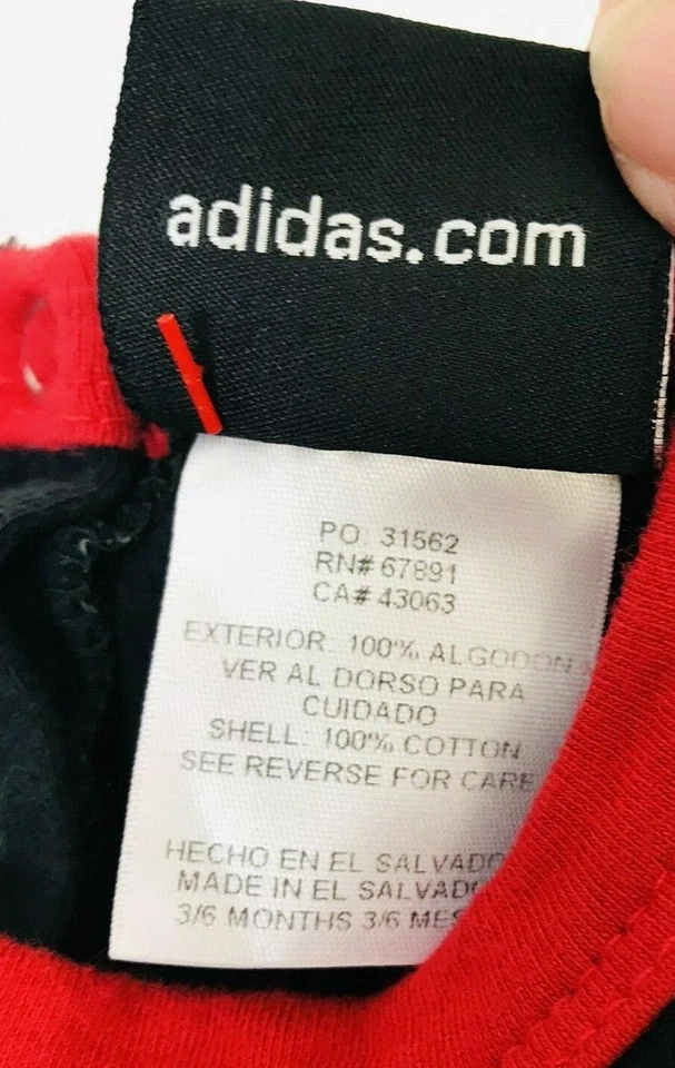 N C State Baby One Piece adidas Infant 6-9 Months Black Red College Knit Outfit - Image 3 of 4