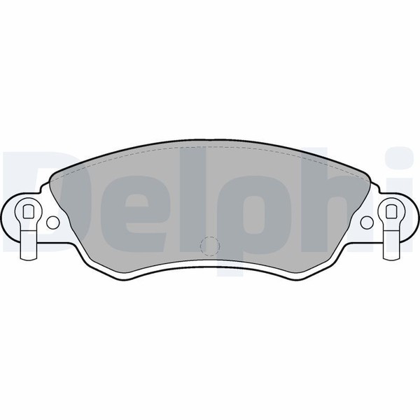 Delphi LP1656 Bremsbelagsatz, Scheibenbremse FüR CitroËN-image