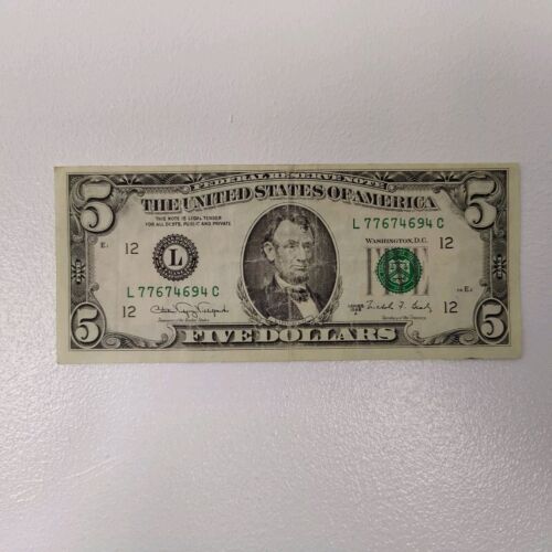 1963 B one dollar note 1988 $5 bill 1976 two dollar banknote 1957 $1 1981 - Picture 12 of 14