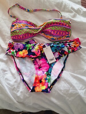WOMENS  MATALAN  &  pour moi  BIKINI  bottoms  SIZE 8   NEW BNWT  top 32b