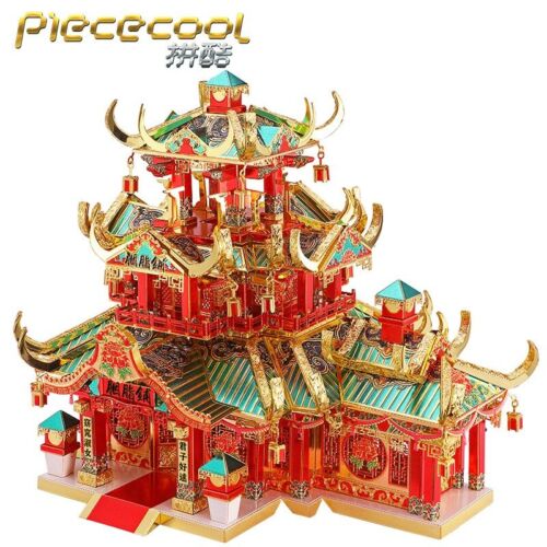 3D Metal Puzzle Rouge Shop Chinese Building Model Diy Assemble Jigsaw Toy Gift - Picture 3 of 7