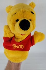 Disney Winnie the Pooh Hand Puppet Plush Mattel Arcotoys Stuffed Bear 9" Tall