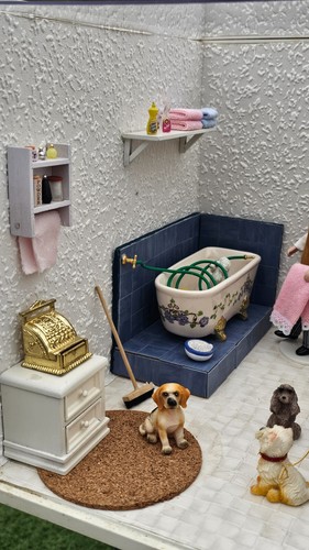 1:12th Scale Dolls House furniture Dog Grooming Box, Dolls, Animals Complete Set - Picture 10 of 10