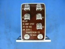 (1) *NEW* NOS PHAOSTRON AN3314-1 PR9401 10A SPDT 5945-00-237-1348 24-28 VDC