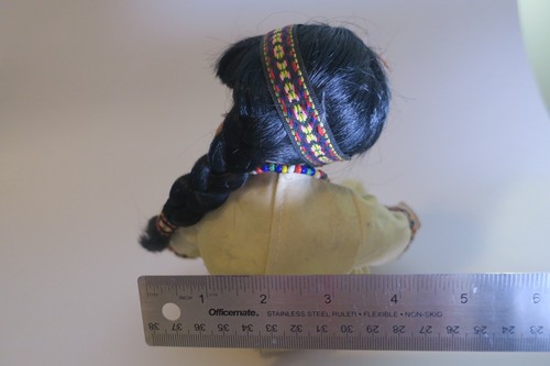 Little Willie Native American Porcelain Doll Without Drum / USED/GOOD CONDITION - Picture 8 of 8