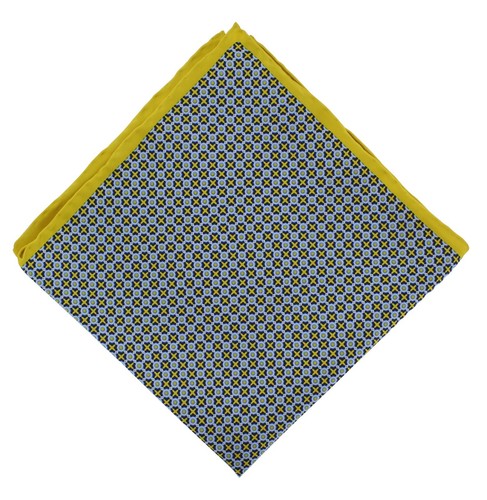 Michelsons of London Spot Geo Silk Pocket Square - Picture 3 of 12