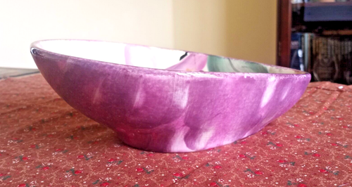 VTG Pfaltzgraff Flower Market Purple, Pink, Green & Yellow Abstract 8" Bowl - Picture 4 of 15