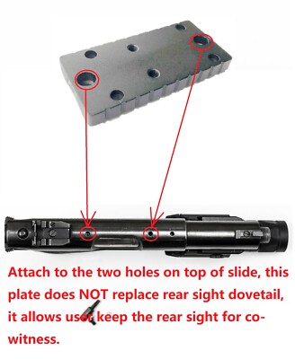 ADE Red Dot Sight Mount Plate FOR Ruger Mark 1,2,3 FITS Vortex Venom/Razor/Viper
