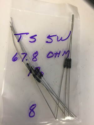 TS5W TEPRO RESISTORS 37.8 OHM .5 WATT 1% 8 PCS  NOS