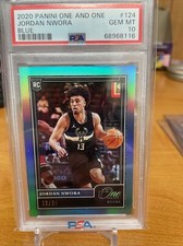 2020-21 Panini One And One Basketball Rookie RC #124 Jordan Nwora /30 PSA 10 Pop