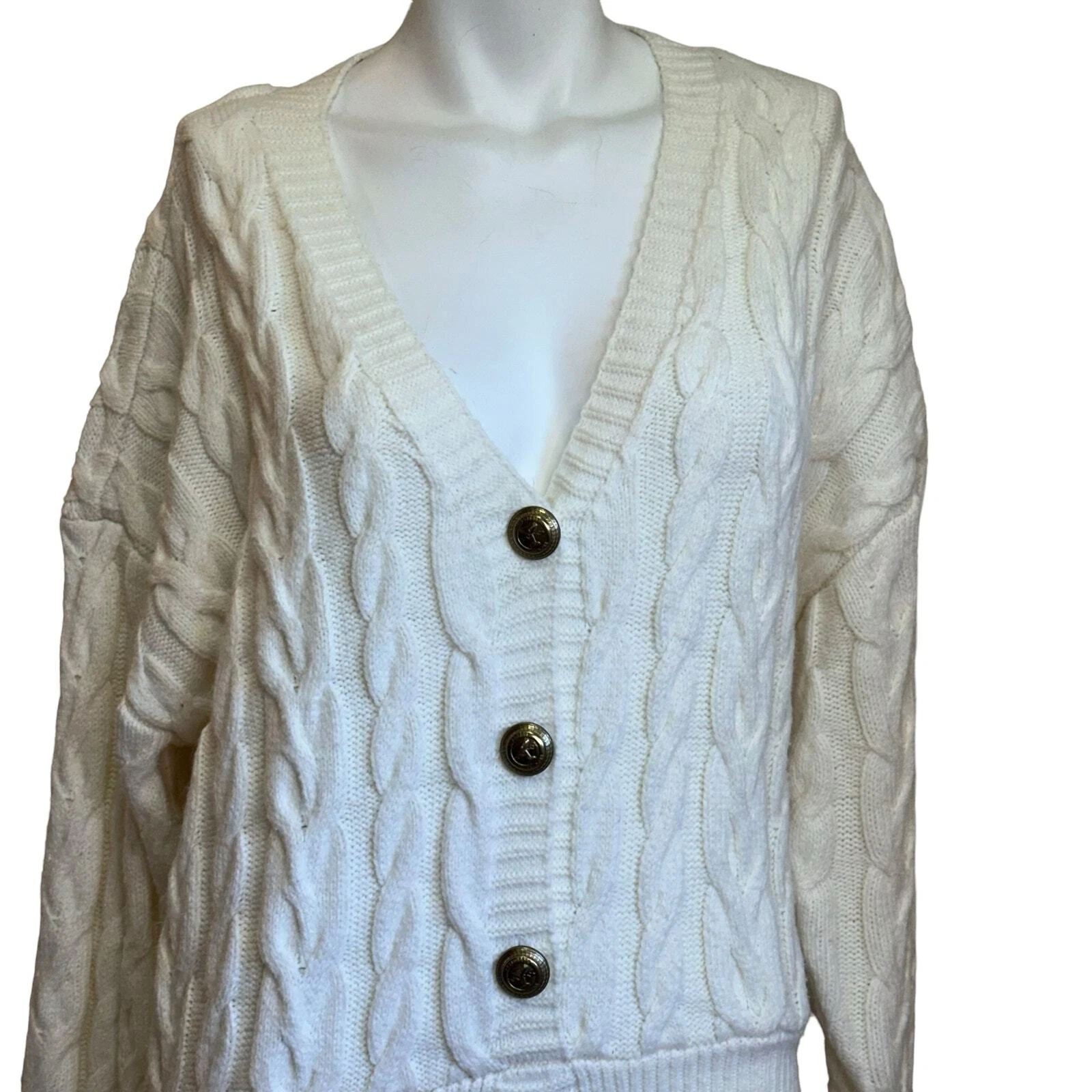 OFF WHITE Retrofete Tala Off White Vestito Mini Maglione Maglia Cavo Tg S