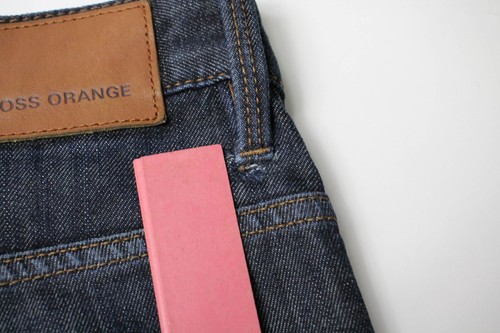 HUGO BOSS Orange63 Pure Jeans Men's W34/L34 Dark Blue Denim Regular Fit Zip Fly - Picture 11 of 11