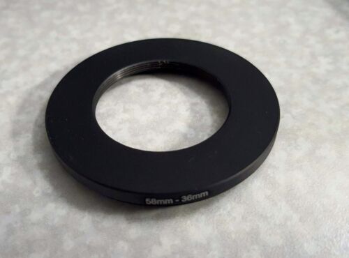 58mm-36mm 58-36 mm 58 to 36 Step Down Metal Filter Ring Adapter Stepping 58-36mm - Picture 3 of 4