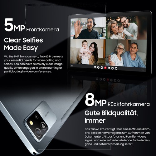 Blackview Tab 60 Pro Android Tablet 10.1 Zoll 24GB+128GB Dual 4G LTE &Keyboard - Afbeelding 10 van 16