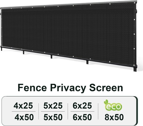Privacy Fence Screen 4x50FT Heavy Duty Mesh Fence Net Cover with Grommets for P - Picture 5 of 7