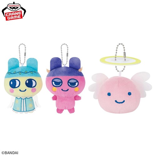 BANDAI Tamagotchi Uni Plush toy with chain 8cm set of 3 japan import - Picture 2 of 2