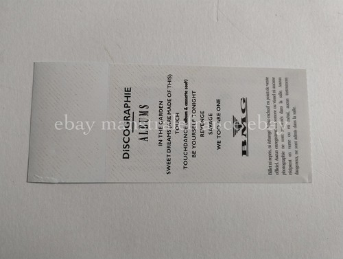 Eurythmics Ticket Paris Bercy France October 14 1989 Annie Lennox Dave Stewart - Imagen 2 de 2