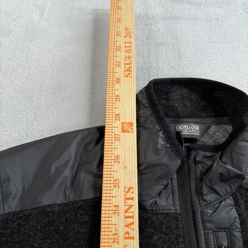 Outdoor Research Jacket Mens M Gray Cyprus Hybrid Half Zip Wool Blend Hiking - Picture 5 of 10