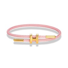 UK H-Shaped Buckle Fine Steel Wire Rope Bracelet Hard Gold Jewelry Bracelet