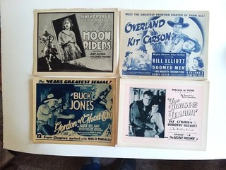 20 VINTAGE TITLE LOBBY CARDS...SERIALS...1920s 1950s...4 CHAPTER SETS