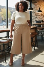 Nine West Women's Cullote Pants Size 16 Camel New with Tags 