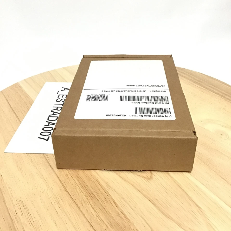 Cargador de computadora portátil Lenovo 65W USB-C genuino adaptador de CA 65W 4X20M268 nuevo en caja Foto 2 de 4