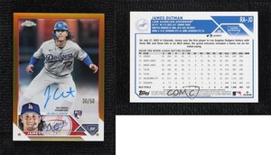 2023 Topps Chrome Rookie Auto Gold Refractor /50 James Outman #RA-JO Auto RC