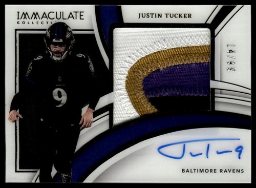 2022 Panini Immaculate Collection Justin Tucker Premium Patch Autograph /99