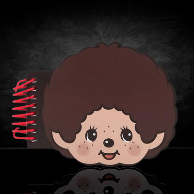 Monchhichi Die-Cut 200 Monchhichi shaped Page Spiral Bound Journal Notebook