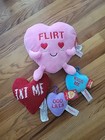 Sweethearts Heart Shaped Pillow Sweethearts Candy Lot Of Soft Plush Clips